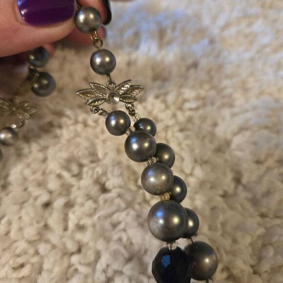 Vintage 2 strand bead Necklace 50s 60s - Picture 5 of 6